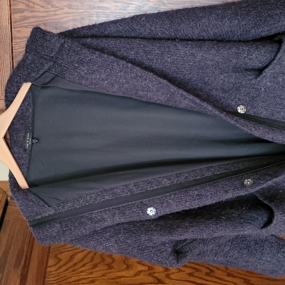RAG & BONE Wool/Angora/ Polymide/Acrylic/Viscose Sweater Coat Oversized Men's XS - Picture 10 of 13